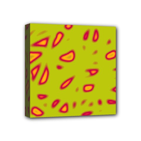 Yellow Neon Design Mini Canvas 4  X 4  by Valentinaart