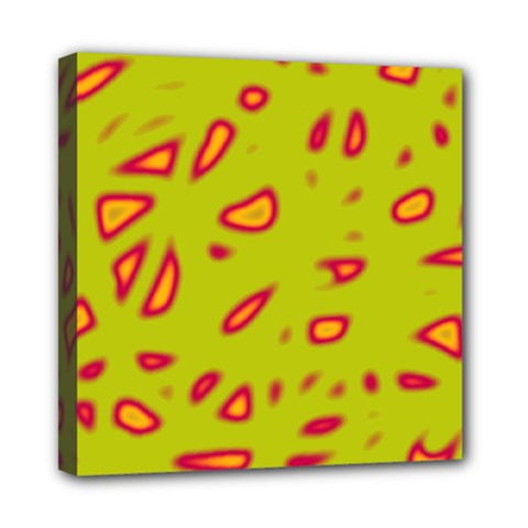 Yellow Neon Design Mini Canvas 8  X 8 