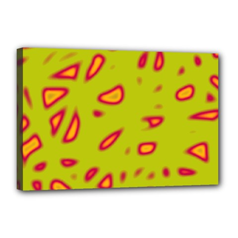 Yellow Neon Design Canvas 18  X 12 