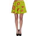 Yellow neon design Skater Skirt View1