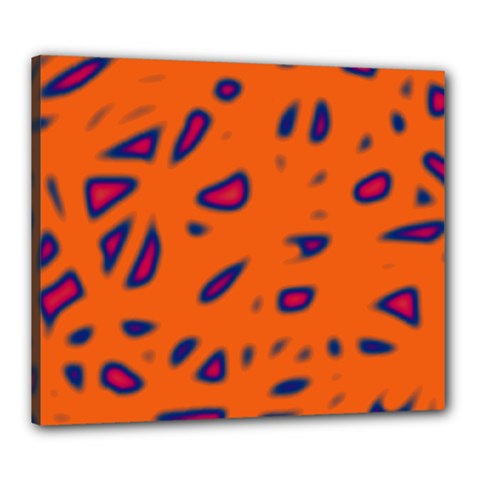 Orange Neon Canvas 24  X 20 