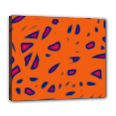 Orange Neon Deluxe Canvas 24  X 20   by Valentinaart