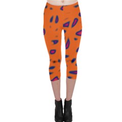 Orange Neon Capri Leggings 