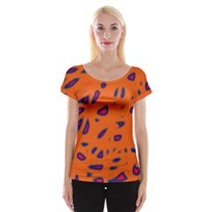 Orange Neon Women s Cap Sleeve Top