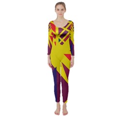 Hot Abstraction Long Sleeve Catsuit by Valentinaart