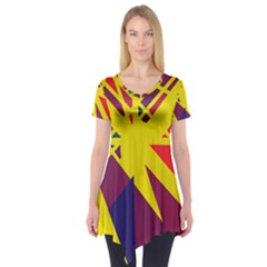 Hot Abstraction Short Sleeve Tunic 