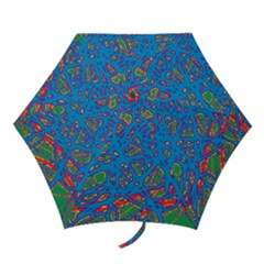 Colorful Neon Chaos Mini Folding Umbrellas by Valentinaart