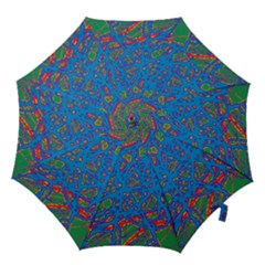 Colorful Neon Chaos Hook Handle Umbrellas (medium)