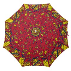 Yellow And Red Neon Design Straight Umbrellas