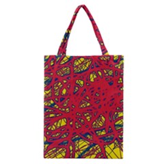 Yellow And Red Neon Design Classic Tote Bag