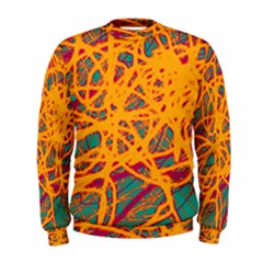 Orange Neon Chaos Men s Sweatshirt by Valentinaart