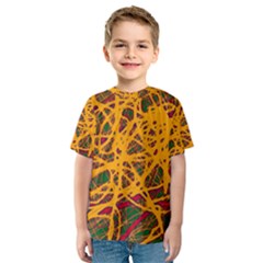 Yellow Neon Chaos Kid s Sport Mesh Tee