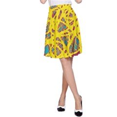 Yellow Neon A-line Skirt