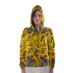 Yellow Neon Hooded Wind Breaker (women)