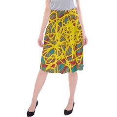 Yellow Neon Midi Beach Skirt