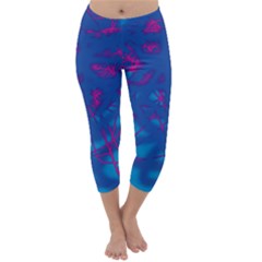 Deep Blue Capri Winter Leggings 