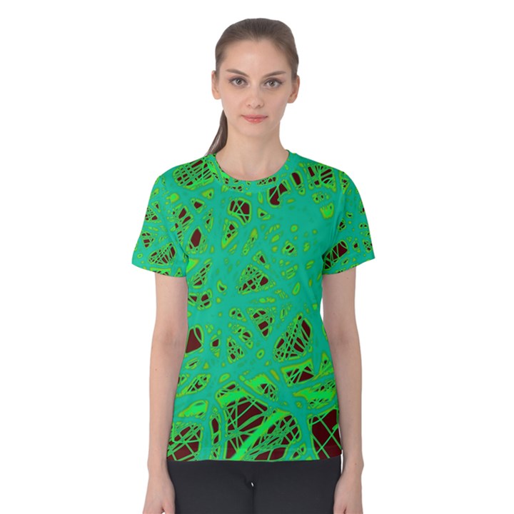 Green neon Women s Cotton Tee