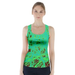 Green Neon Racer Back Sports Top