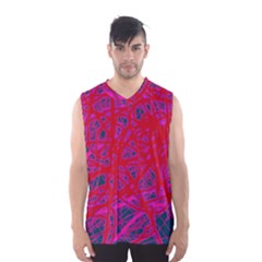 Red Neon Men s Basketball Tank Top