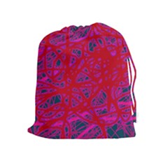 Red Neon Drawstring Pouches (extra Large)