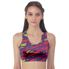 Abstract High Art Sports Bra by Valentinaart