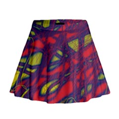 Abstract High Art Mini Flare Skirt