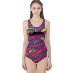 Abstract High Art One Piece Swimsuit