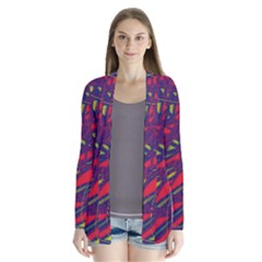 Abstract High Art Drape Collar Cardigan