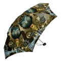 Steampunk, Awesome Owls With Clocks And Gears Mini Folding Umbrellas View2