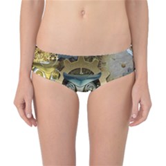 Steampunk, Awesome Owls With Clocks And Gears Classic Bikini Bottoms