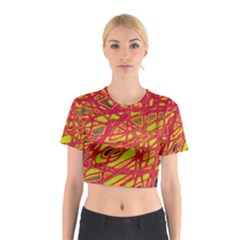 Orange Neon Cotton Crop Top