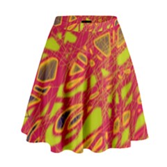 Orange Neon High Waist Skirt