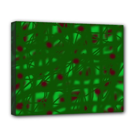 Green  Deluxe Canvas 20  X 16   by Valentinaart