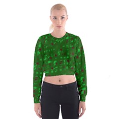 Green  Women s Cropped Sweatshirt