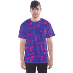 Blue And Pink Neon Men s Sport Mesh Tee