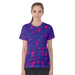 Blue And Pink Neon Women s Cotton Tee