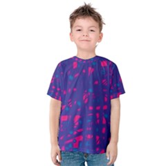 Blue And Pink Neon Kid s Cotton Tee