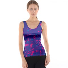 Blue And Pink Neon Tank Top