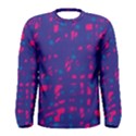 Blue and pink neon Men s Long Sleeve Tee View1