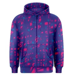 Blue And Pink Neon Men s Zipper Hoodie