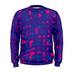 Blue And Pink Neon Men s Sweatshirt by Valentinaart