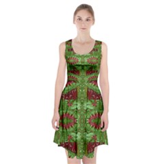 Bleeding Hearts Forest Racerback Midi Dress