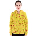 Yellow and red Women s Zipper Hoodie View1