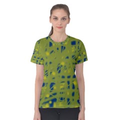 Green And Blue Women s Cotton Tee