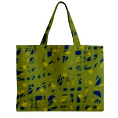 Green And Blue Zipper Mini Tote Bag