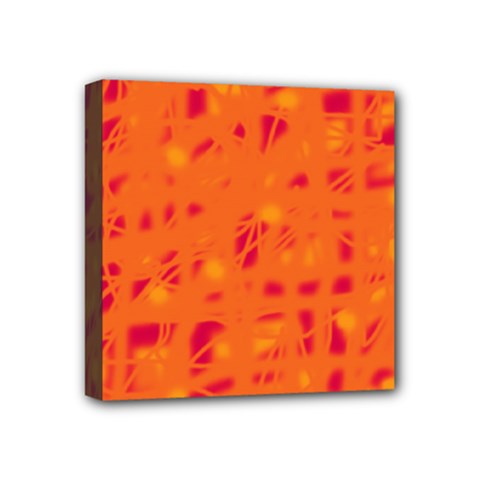 Orange Mini Canvas 4  X 4  by Valentinaart