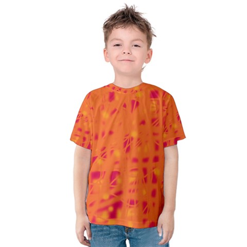 Orange Kid s Cotton Tee by Valentinaart