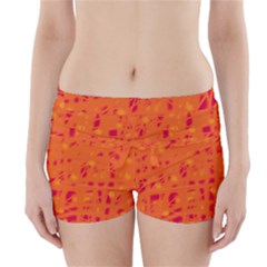 Orange Boyleg Bikini Wrap Bottoms by Valentinaart