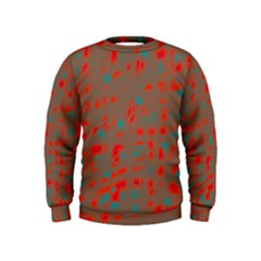 Red And Brown Kids  Sweatshirt