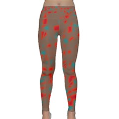 Red And Brown Yoga Leggings 